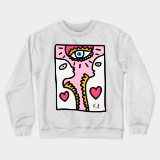 Pink Love Universal Graffiti Love Crewneck Sweatshirt